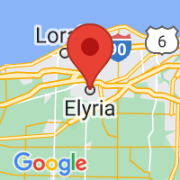 Map of Elyria, OH US